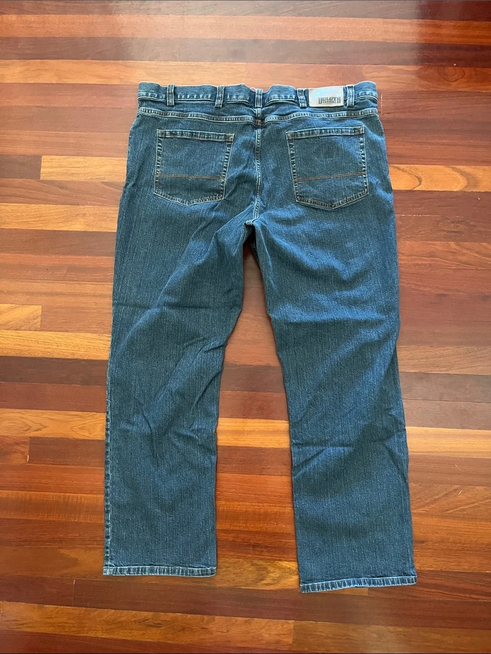 Mens 44x32 Duluth Flex Weekender Blue Leans Stretch
